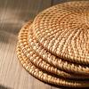 Handgemachter Rattan Teeuntersetzer Eleganter Rattan Teeuntersetzer Zarte Tassenuntersetzer Geeignet für verschiedene Anlässe