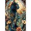 DIY Diamond Painting Art 5D round Diamond Mosaic cat Diamond Embroidery Cross-Stitch kit for Adult Home wall Decoration