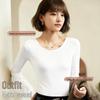 Women's Modal Slim Fit Round Neck Long Sleeve Base Layer Shirt - Spring/Autumn