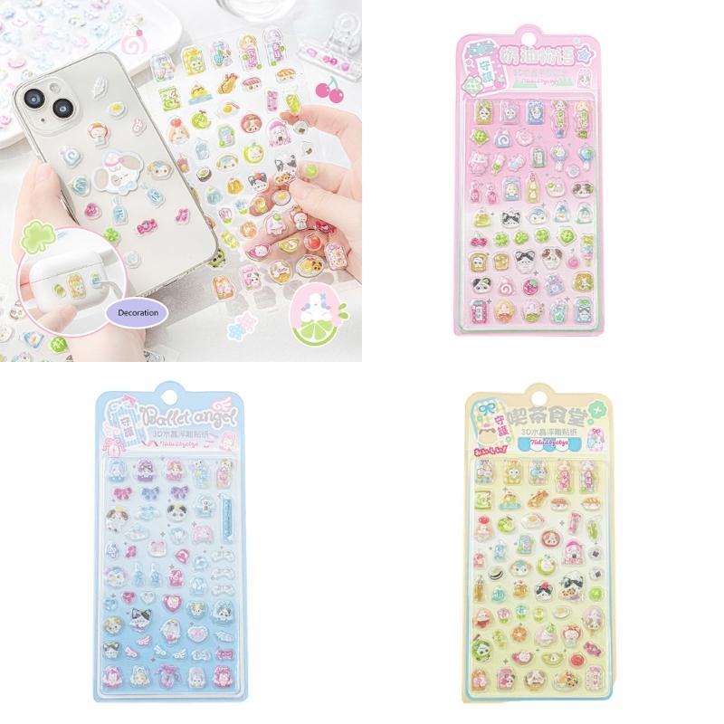 Cartoon Sticker 3D Stereoscopic Sticker Reward Sticker Bottle Sticker Decorative Sticker for Journal