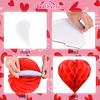Valentine's Day Heart Paper Pom Poms  Honeycomb Party Decorations For Wedding Proposal  Handmade Craft For DIY Wedding Decor