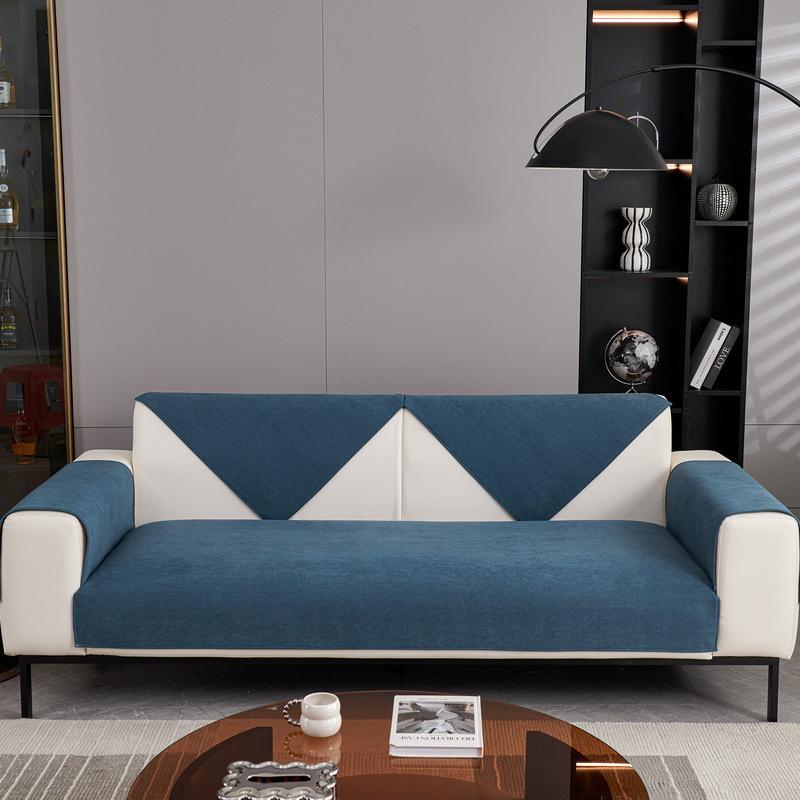 Sofa Cushion Summer Chenille Non-Slip Seat Cushion Four Seasons Universal Nordic Simple Leather Sofa of Solid Wood Backrest Cover Towel