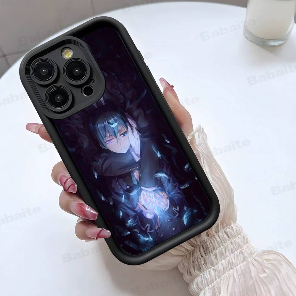 Anime Black Butler Phone Case for iPhone 17 16 15 14 13 12 11 Pro Max Plus Silicone Shockproof Case