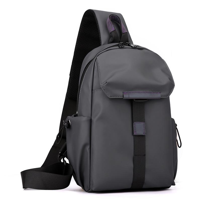 Men's locomotive bag, chest bag, messenger bag, anti-splashing multi-functional backpack, trend anti-splashing