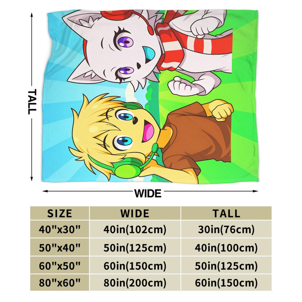 Tylers And Snowi Gaming Blanket  Camping Flannel Throw Blanket For Living Room Warm Soft Customized Quality Bedspread Gift