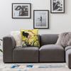 France Yellow Jersey Pillowcase Polyester Linen Velvet Creative Zip Decor Throw Pillow Case Sofa Cushion Cover