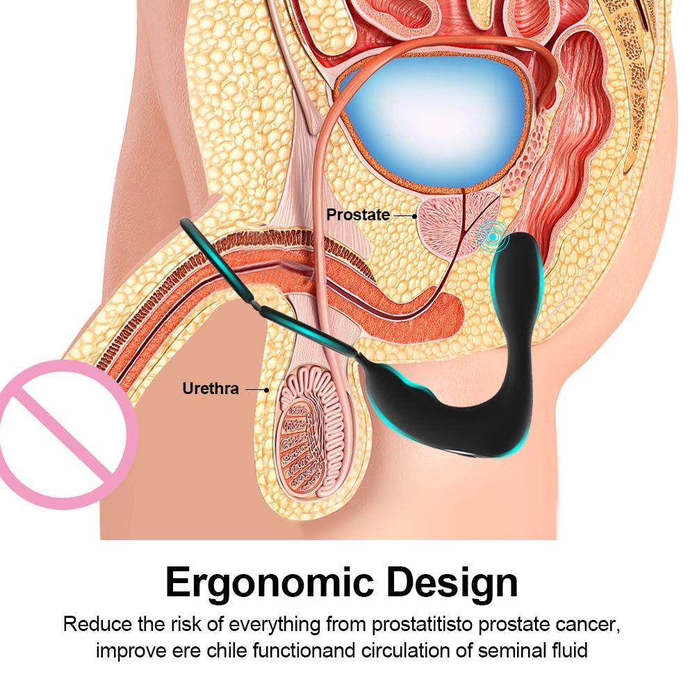 Wireless Prostate Massager Vibrator For Men Anal Plug Gay Prostate Stimulator Butt Plug Couple Delay Ejaculation Ring Sex Toys