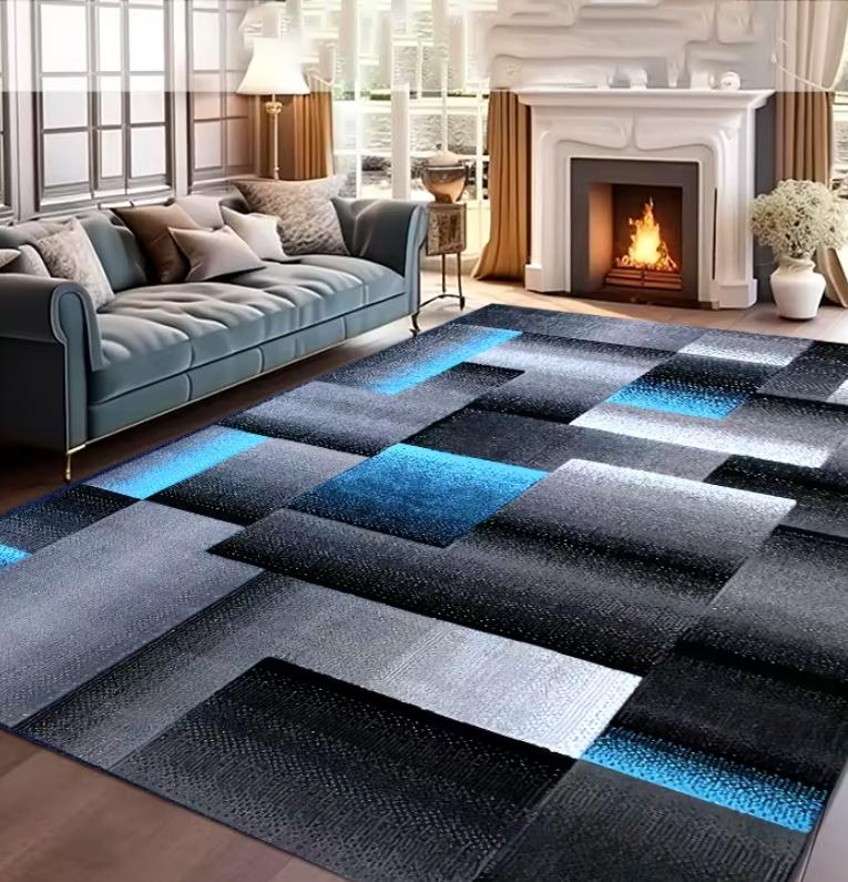 Christmas Decoration Floor Mat Nordic Style Washable Geometric Pattern Sofa Kitchen Game Room Entrance Carpet Christmas Gift