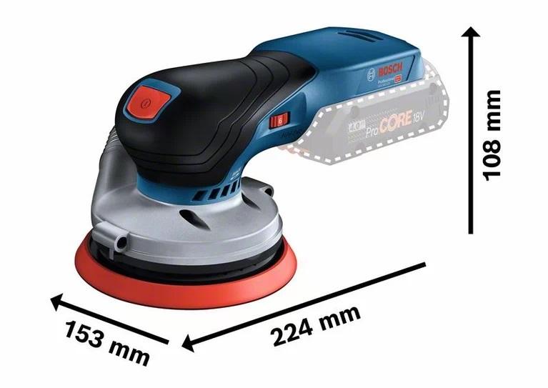 Gex 18V-125 Solo Cordless Rotary Sander 125Mm - B 601372201
