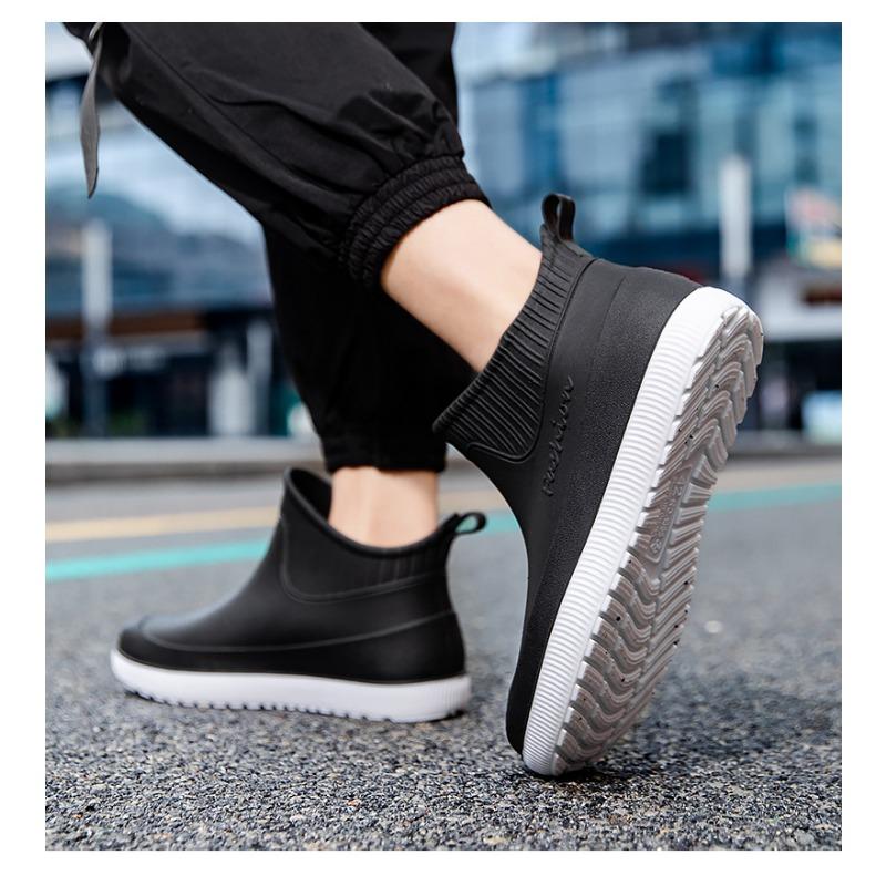 Herren Kurzer Schaft Regenstiefel, Wasserdichte Regenstiefel, Gummischuhe, Küchenwasserschuhe, Überschuhe