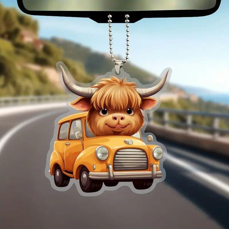 Bright Delightful And Acrylic Car Hanging Charm For Trendy Interior Car Decor
