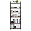 Industrial Bookshelf, 6-Tier, Vintage Ladder Shelf Bookshelves and Bookcases, with Metal Frame, Book Organizer with Open Shelves, for Living Room,
