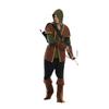 Män Vintage Forest Hunter Archer Costume Deluxe Robin Hood Halloween Cosplay Party Finklänning