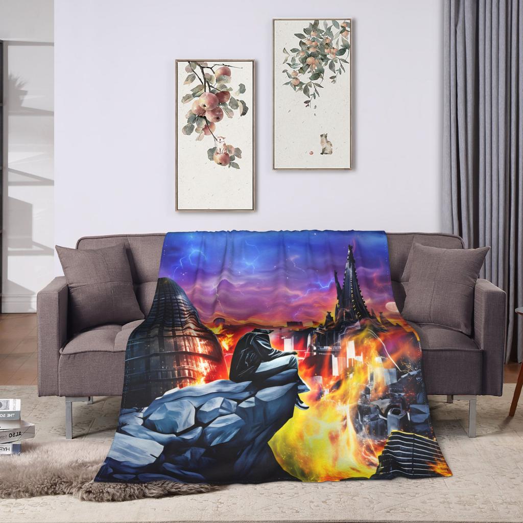 B-bENY Rapper JR Warme Weiche Decke Flugzeugreise Plüsch Überwurfdecke Druck Außen Flanell Tagesdecke Sofa Bettbezug