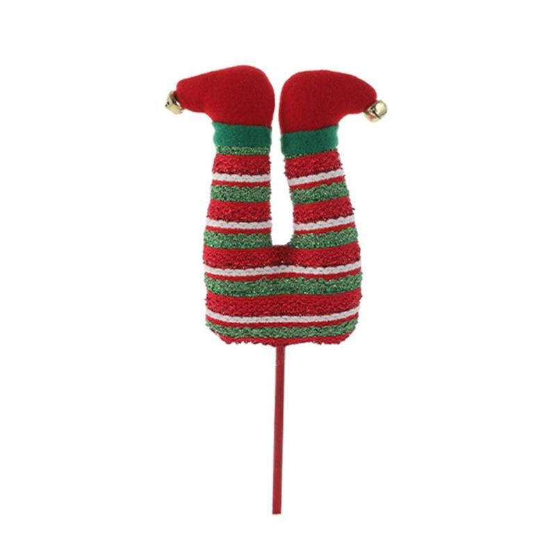 Festival Fabric Leg Ornament Christmas Tree Top Decorations For Holiday Party Floral Arrangements Outdoor Garden Display