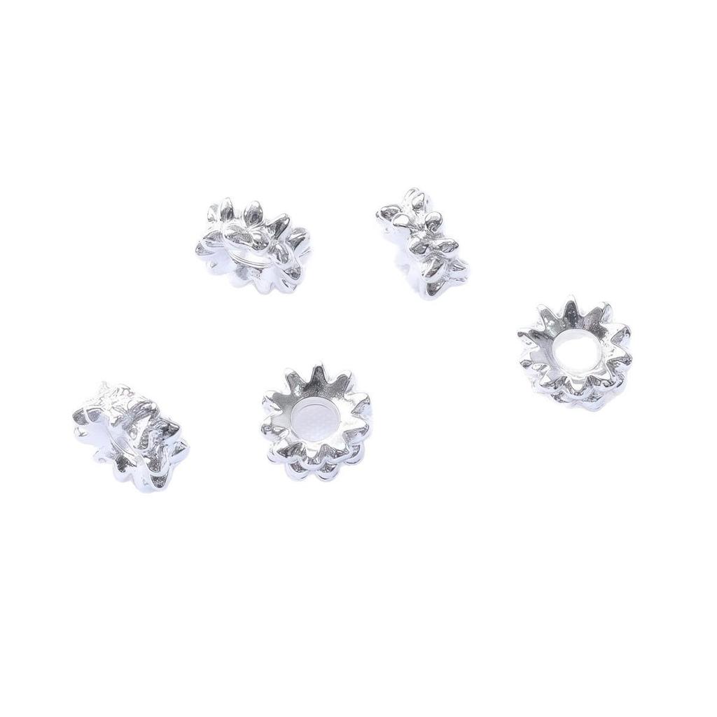 Gold-Plated Lotus Spacer Beads - 6/8mm Flower Design for DIY Bracelets & Necklaces