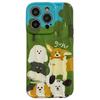 Cute Puppys Cartoon Dogs Soft Silicone Phone Cases For Iphone 13 12 11 14 Pro Max Suitcase Design Shockproof Back Cover Case