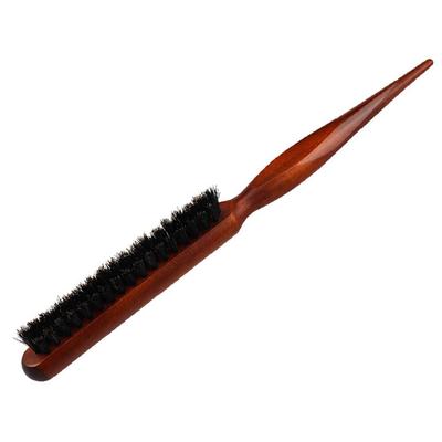 New Professional Salon Peel Back Hair Brush Boar Bristle Wood Slim Line Comb Hair Brush Extension Hair Styling Tool