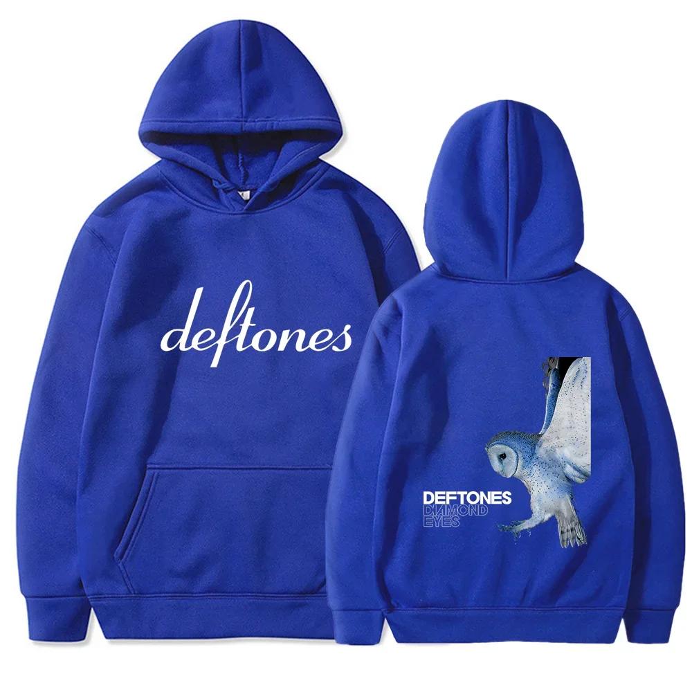 2025 Deftones Hoodie Autumn Winter Casual Loose O-Neck Long Sleeve Hoodie Men Women Fashionable Warm Fleece Sweatshirts Unisex