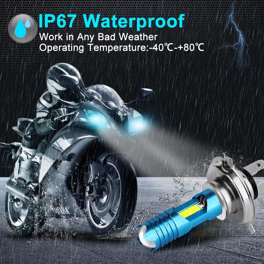 Lampadina LED BA20D H6 Per Moto/Ciclomotore/ATV - 80W, 16 LED, 6000-6500K, Bianco Freddo