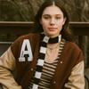 Korean Style Black Grey Stripe Women Long Scarves Knitted Slim Y2K Girl Scarf Warm Neck Cotton Skinny Scarf Fashion Streetwear