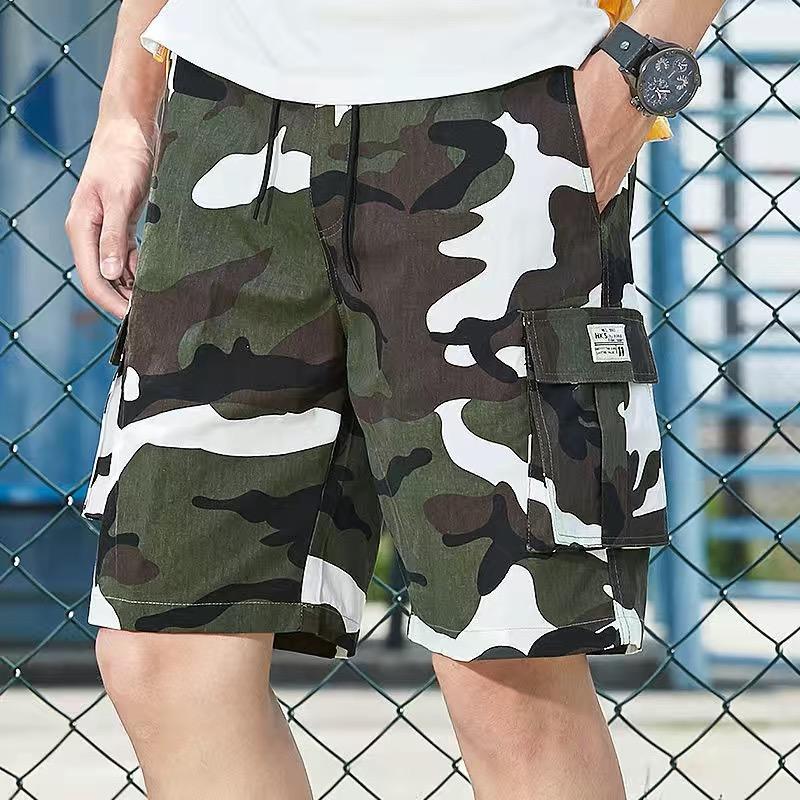 

Літні повсякденні комбінезони Шорти Чоловічі камуфляжні Модні товсті плюс товсті великі розміри Спортивні штани на п ять точок Бавовняні штани Вільні 4XL
