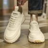 New Men's Beige Casual Outdoor Shoes Sneakers Lace Up Youth Student Thick Soled Comfortable Walking Sport Shoes for Male