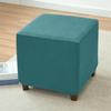 1PC Polar Fleece Ottoman Cover Elastic Square Footrest Cover Water Repellent Footstool Slipcover for Bedroom Party Hotel Decor