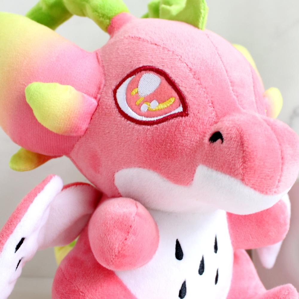 25cm Cute Fat Dragon Fruit Dinosaur Animal Doll Soft Dinosaur Plush Toys for Boys and Girls Halloween Holiday Birthday Gifts