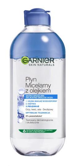 Garnier Skin Naturals Płyn Micelarny Pielęgnujący Dwufazowy Z Bławatkiem 400Ml