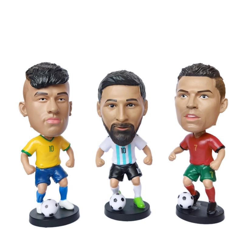CR7 & Neymar Bobblehead Doll - Football Star Car Ornament Gift for Boys