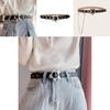 Punk Inspired Leather Belt For Women With Alloy Pin Buckle And Geometric Detailing For Daily Use