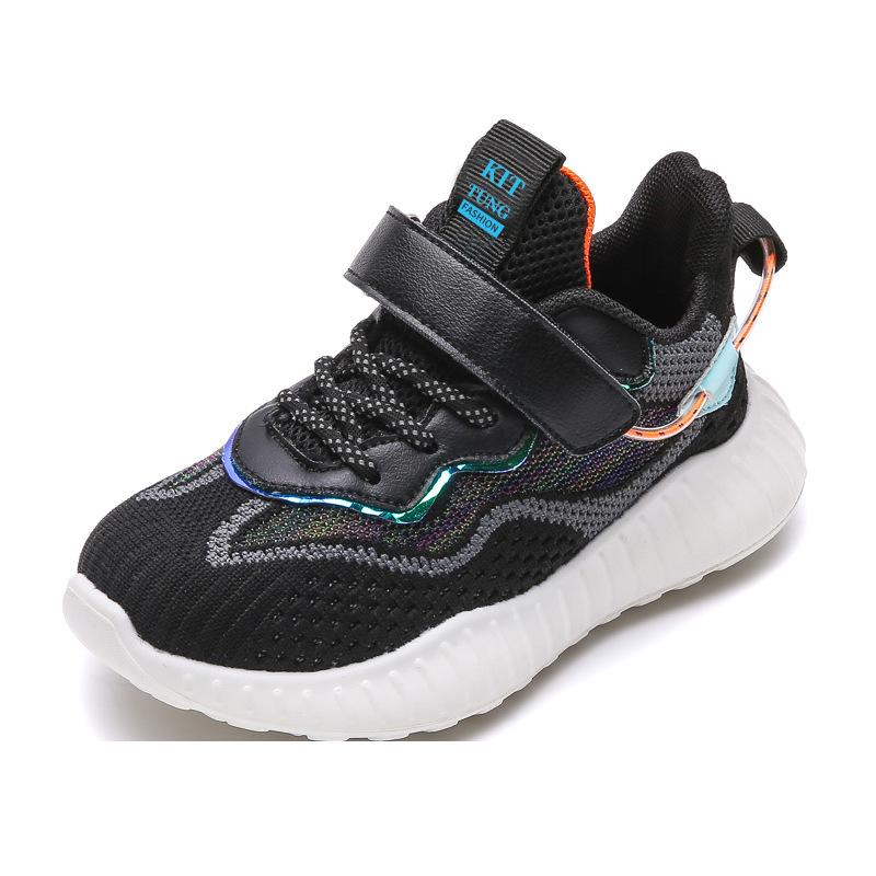 Children's Sneakers Boys' and Girls' Breathable Fly-knitted Running Shoes