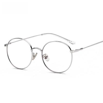 Unisex Round Metal Anti-Blue Light Glasses Frame - Myopia & Fashion Style
