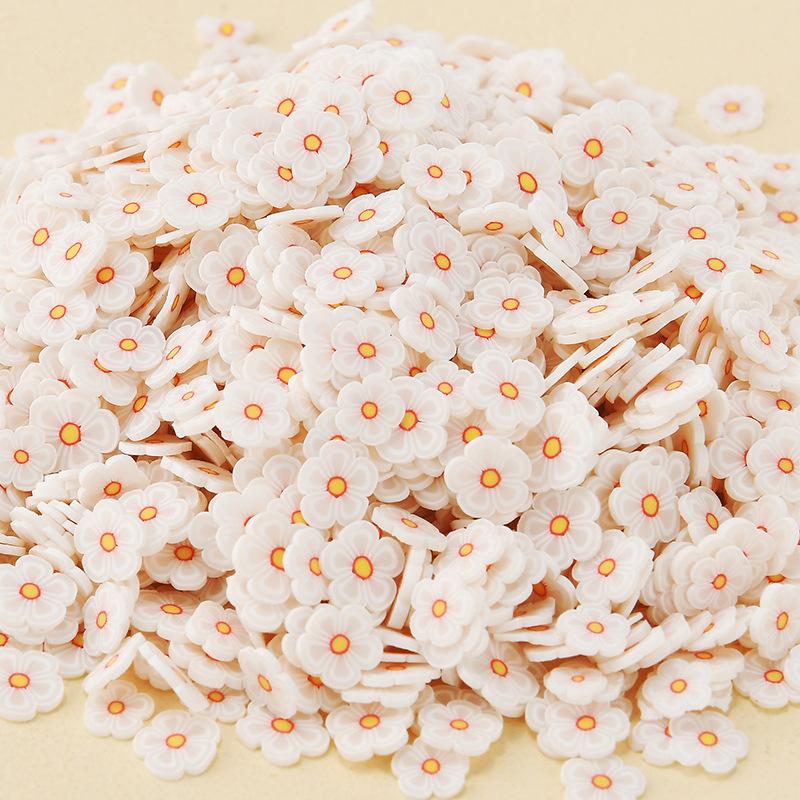 Plum Blossom Slices Soft Pottery Phone Case Beauty Stickers Nail Art DIY 5mm Small Flower Slices Standard