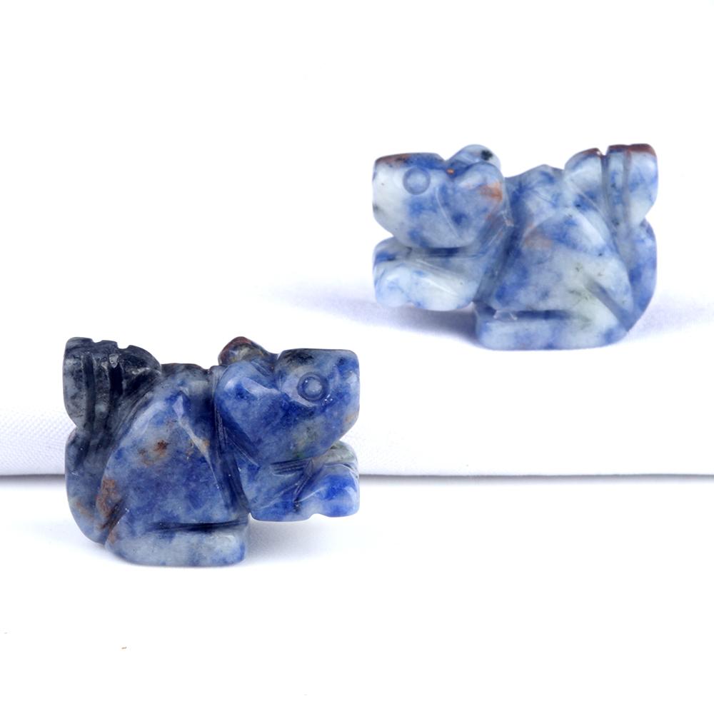 Lucky Ornaments Natural Stone Agates/Green Aventurine Carved Squirrels-Shaped Decorative Ornament Home Handicrafts
