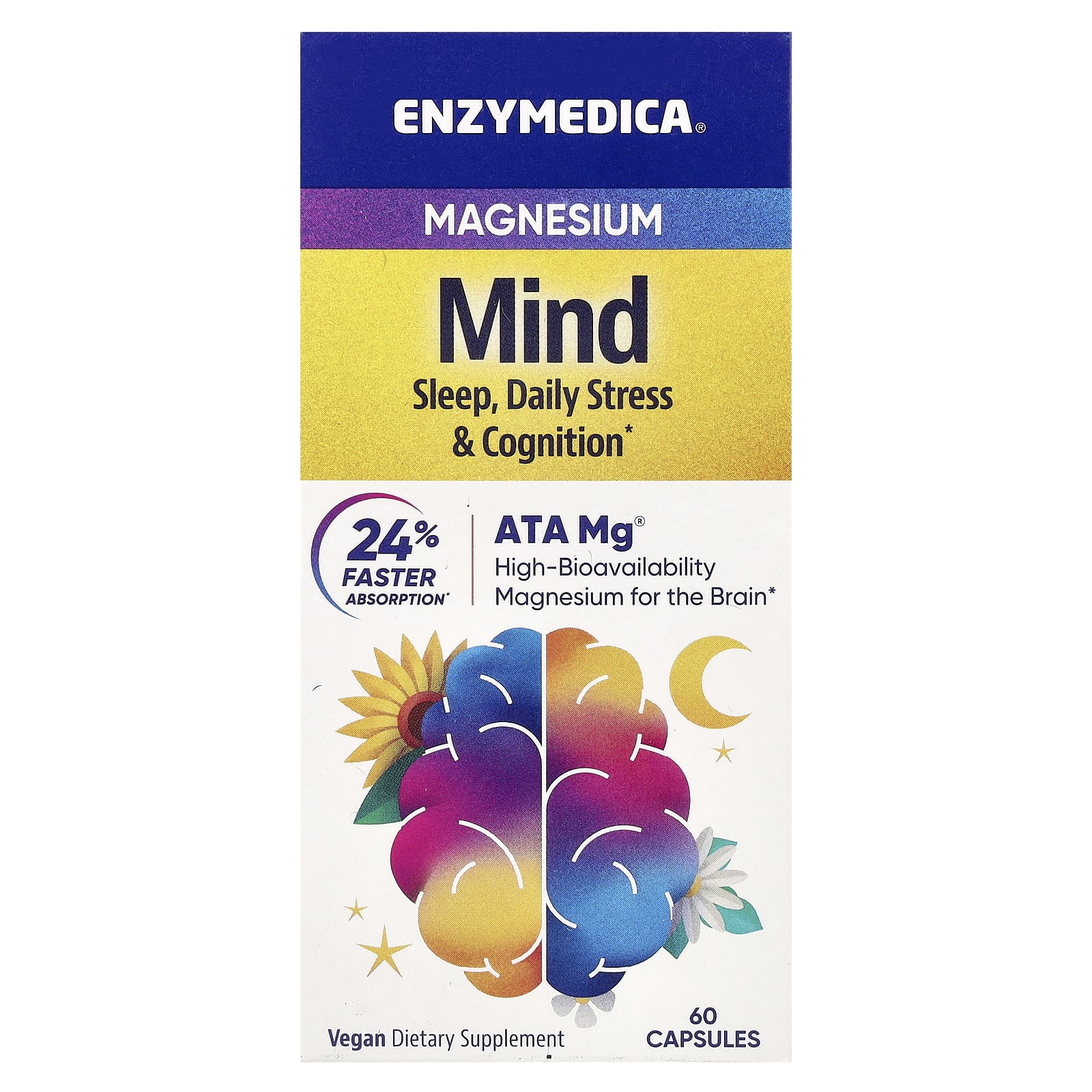 

Enzymedica, Магній, Розум, 350 мг, 60 капсул