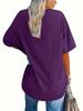 Damen Übergröße Lockeres Lässiges Rundhals-T-Shirt - Neuer Stil