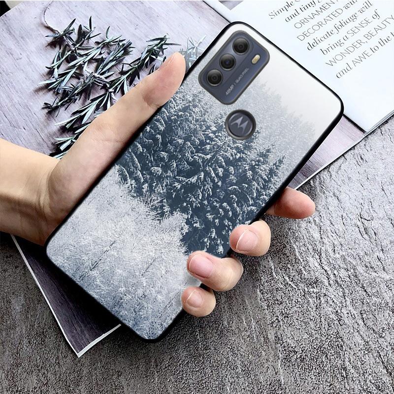Winter schnee Frohe Weihnachten Telefon Fall für Motorola Moto G22 G60 G52 G9 G7 Plus G8 Power G100 G Stylus G30 g10 GPure
