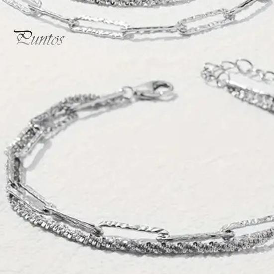 Halskette und Armband für Damen, ausgehöhlte, schimmernde Oberfläche, verstellbare Länge, Schmuck für Handgelenk und Hals der Dame für den Alltag, Hochzeiten und Partys