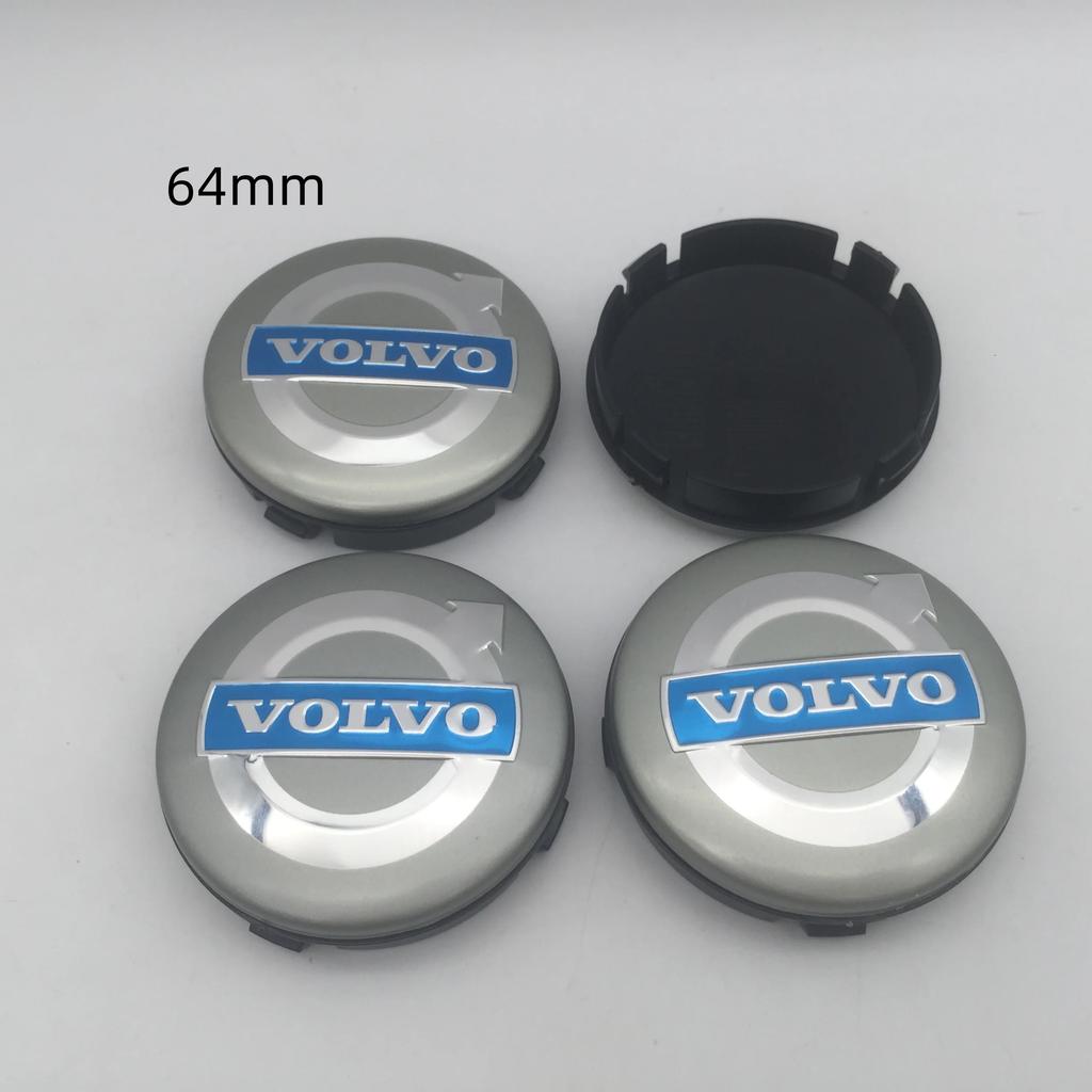 40pcs 3D 64mm 65mm For VOLVO Car emblem Wheel hub Center Cap Badge covers sticker Decals Styling accessories