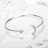 Ny kreativ vakker stjerne og måne 925 sterlingsølv smykker armbånd Personlighet Temperament Krystall Kvinner Armbånd Sb169