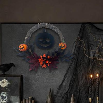 Halloween Wreath Decoration Ornament for Front Door Garland