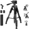 NEEWER Basics TP56 188cm Travel Camera Tripod with Smartphone iPhone Professional Foldable Travel Tripod Stand with Head for and Lbs Weight Capacity