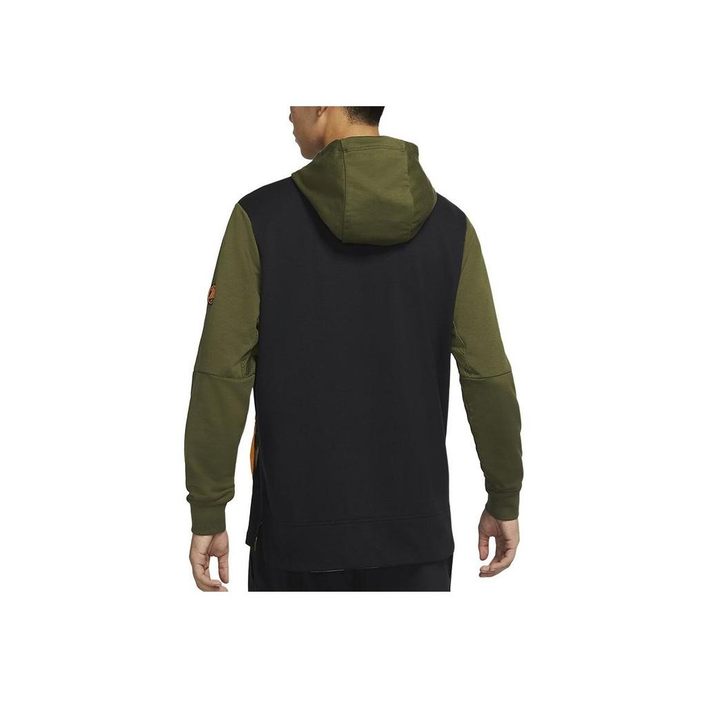 Nike Color Block Casual Logo Hoodie Men Tops Green DM8132-326