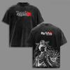 Record Of Ragnarok Qin Shi Huang Printed Tee Men Women Washed Cotton T-shirts Manga Vintage T Shirt Harajuku Short Sleeve Tshirt