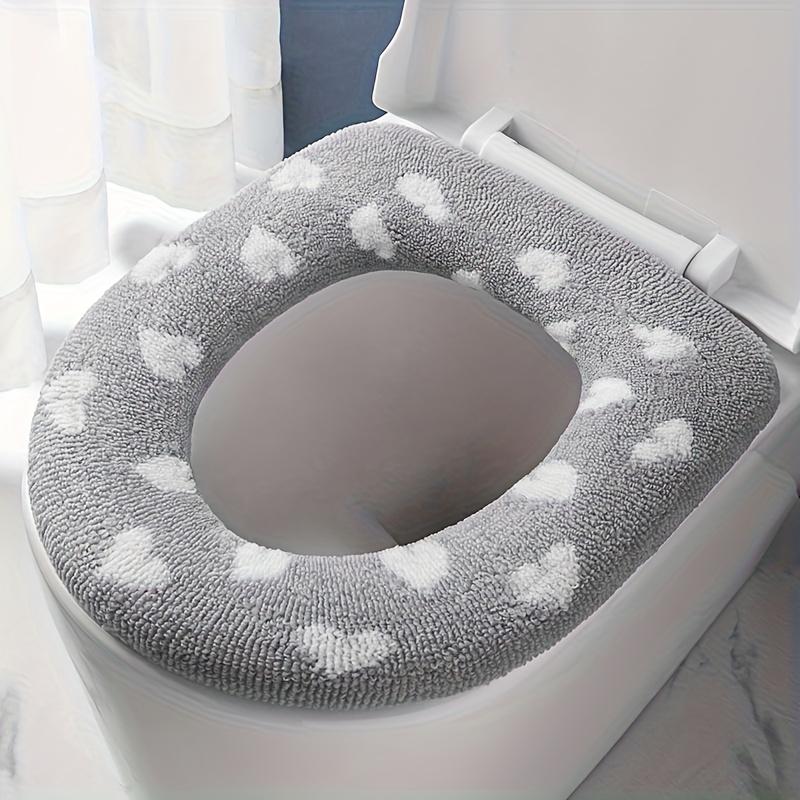 Comfort Toilet Seat Cover – Warm, Stretchable, Machine Washable for All Seasons – The Perfect Christmas Decoration серый