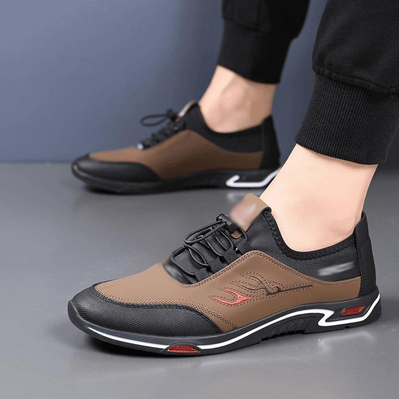 Soft-soled Men's Shoes Spring and Summer New Casual Shoes Leather Shallow-mouth Board Shoes British Low-top One-pedal Shoes
