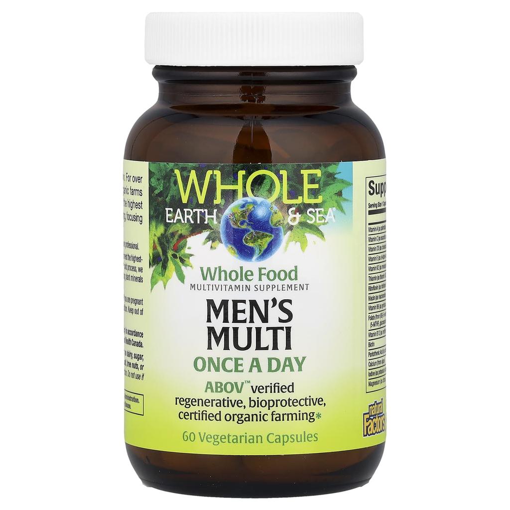 Natural Factors, Whole Earth & Sea®, Men's Multi, 60 Veggie Capsules