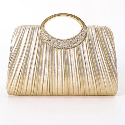 Temu Xiyin Dinner Bag Pleated Handheld Banquet Bag Wedding Bag Evening Bag Light Luxury Diamond Encrusted